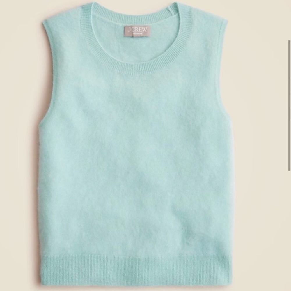 J. Crew brushed cashmere vest